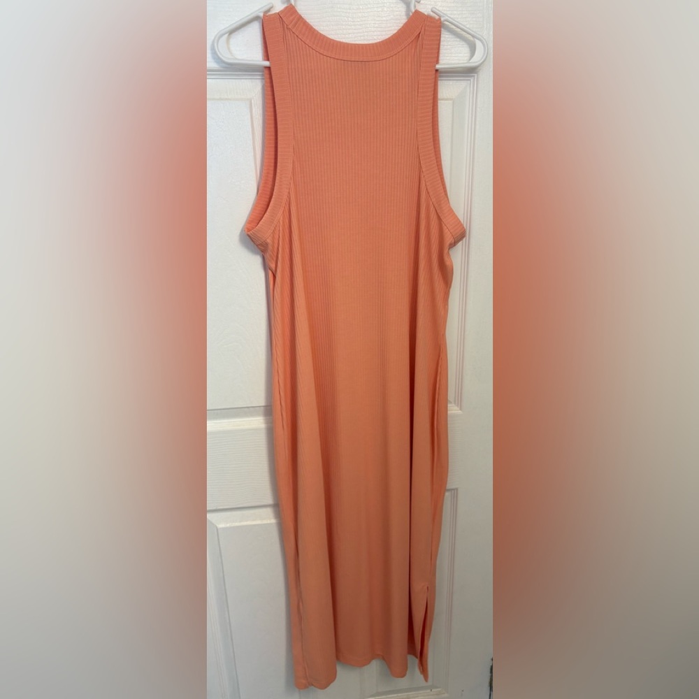 New w/o tags Sleeveless Coral Midi Dress - Picture 7 of 7